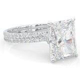 Ludovic Concealed Crown Wedding Set Radiant Cut