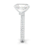 Ludovic Concealed Crown Wedding Set Radiant Cut