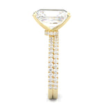 Ludovic Concealed Crown Wedding Set Radiant Cut ( Yellow Gold )