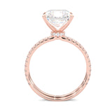 Ludovic Concealed Crown Wedding Set Radiant Cut ( Rose Gold )