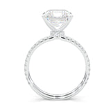 Ludovic Concealed Crown Wedding Set Radiant Cut