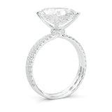 Ludovic Concealed Crown Wedding Set Radiant Cut