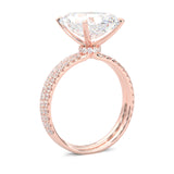 Ludovic Concealed Crown Wedding Set Radiant Cut ( Rose Gold )