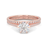 The Luminous II Moissanite Wedding Set ( Rose Gold )
