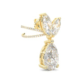 Bunny Pear Drop Earrings  ( Yellow Gold 14k )