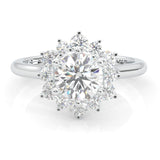 The Starburst Stream Solitaire Engagement Ring (14k Solid Gold)