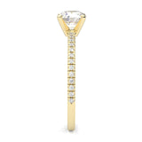 The Curved Swan Moissanite Wedding Set ( Yellow Gold )