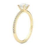 The Curved Swan Moissanite Wedding Set ( Yellow Gold )