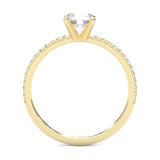 The Curved Swan Moissanite Wedding Set ( Yellow Gold )