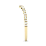 The Curved Swan Moissanite Wedding band ( Yellow Gold )