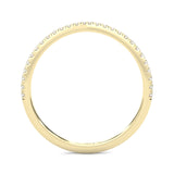 The Curved Swan Moissanite Wedding band ( Yellow Gold )