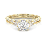 The Luminous Moissanite Wedding Set ( Yellow Gold )