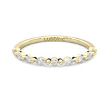 The Luminous Moissanite Wedding Band ( Yellow Gold )
