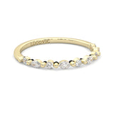The Luminous Moissanite Wedding Band ( Yellow Gold )