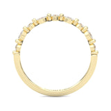 The Luminous Moissanite Wedding Band ( Yellow Gold )