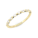 The Luminous Moissanite Wedding Band ( Yellow Gold )