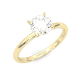 The Simple Love Moissanite Wedding Set ( Yellow Gold )