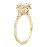 The Luminous Halo Moissanite Wedding Set ( Yellow Gold )