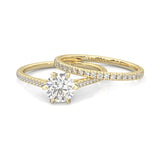 The Luminous II Moissanite Wedding Set ( Yellow Gold )