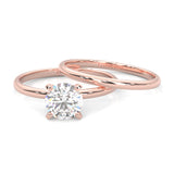 The Classic Moissanite Wedding Set ( Rose Gold )