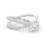 Galaxy Stars Moissanite Engagement Ring (14k Solid Gold)