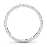 The Luminous Halo Moissanite Wedding Band (White Gold 14k)