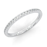 The Luminous Halo Moissanite Wedding Band (White Gold 14k)