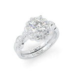 The Antique Halo Moissanite Wedding Set