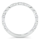 The Vintage Lunar Moissanite Wedding Band