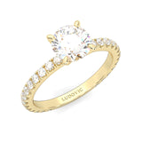The Brilliant Teardrop Ring Moissanite Engagement Ring ( Yellow Gold 14K )