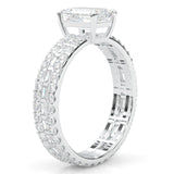 The Royal Emerald Cut Engagement Ring (14k Solid Gold)