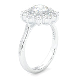 Passion Flower Engagement Ring (14k Solid Gold)