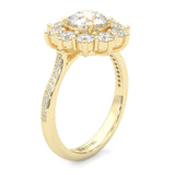 Passion Flower Engagement Ring ( Yellow Gold 14k)