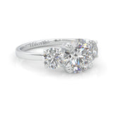 Classic Three-Stone Moissanite Engagement Ring (14k Solid Gold)