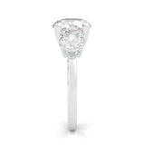 Classic Three-Stone Moissanite Engagement Ring (14k Solid Gold)