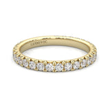 The Classic Moissanite Wedding Band II  ( Yellow Gold )
