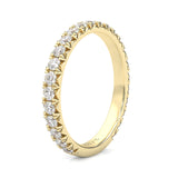 The Classic Moissanite Wedding Band II  ( Yellow Gold )