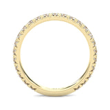 The Classic Moissanite Wedding Band II  ( Yellow Gold )