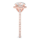 The Luminous Halo Moissanite Wedding Set (Rose Gold )