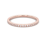 The Luminous Halo Moissanite Wedding Set (Rose Gold )
