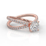 Galaxy Stars Moissanite Engagement Ring ( Rose Gold 14k )