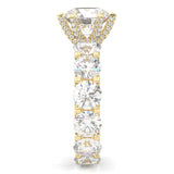 Supernova II - Ludovic Moissanite Ring (3-Carat Main Stone) ( Yellow Gold 14K)