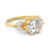 Trinelle Moissanite Engagement Ring ( Yellow Gold 14K )