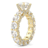 Supernova II - Ludovic Moissanite Ring (3-Carat Main Stone) ( Yellow Gold 14K)