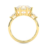 Trinelle Moissanite Engagement Ring ( Yellow Gold 14K )