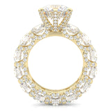 Supernova II - Ludovic Moissanite Ring (3-Carat Main Stone) ( Yellow Gold 14K)
