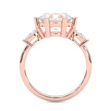 Trinelle Moissanite Engagement Ring ( Rose Gold 14K )