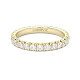 l'Amulette Exotique Moissanite Eternity Ring ( Yellow Gold )