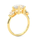 Trinelle Moissanite Engagement Ring ( Yellow Gold 14K )