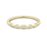 The Antique Halo Moissanite Wedding Band ( Yellow Gold )